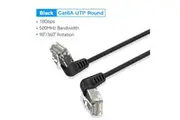 Vention IBOBG Cat6A UTP Patch Cable - 1.5m - Black Rotate Right Angle - Slim