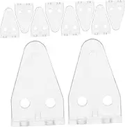 HAWILLOSCH 10Pcs Clear Bottom Bracket for Blinds Easy to Install Hold Down Clips Reliable Design Prevents Blinds Shaking Convenient to Clean Suitable for Various Blinds