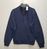Daniel Cremieux Sweater Mens SMALL Elbow Patches Reversible 1/4 Zip $95 NEW