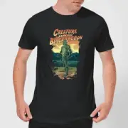 Universal Monsters Creature From The Black Lagoon Illustrated Men's T-Shirt - Black
