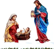 Yulokdwi Outdoor Nativity Scene | Christmas Nativity Scene Garden Decoration,Christmas Yard Signs, Jesus Nativity Scene Outside Christmas Decor for Courtyard, Garden