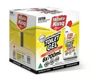 White King Lemon Toilet Cleaner Gel 6 x 700ml