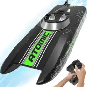 Catzon Remote Control Boats 20+MPH with Reverse Function for Pools-Green