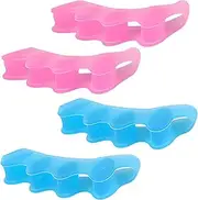 Soft Silicone Toe Separators - Hallux Valgus Corrector & Toe Separators - Reusable, Washable Gel Toenail Dividers 4 Pieces Ideal for Bunion Relief