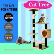 Cat Tree Scratching Post Trees Scratcher Tower Tall 120cm