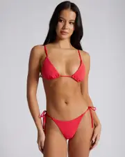 [Rusty] Rusty Women's Sandalwood Triangle Bikini Top in Fiesta Red Size 12 12 Fiesta Red