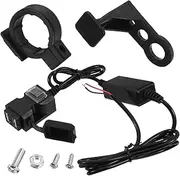Mikinona Dual Ports Motorbike Charger 12v USB 2.1a Waterproof Phone Charger for Automotive Accessories