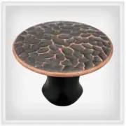 (12 Pack) 1-1/2" Hammered Sweepy Knob Bronze with Copper Highlights