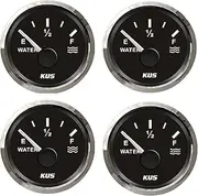 RV Water Level Gauge, Wholesale KUS Water Level Gauge Meter Indicator, 52mm/2in Water Level Gauges 9-32V DC Smart Alarm for Marine Boat RV 0-190ohm (4 Pack, Black)