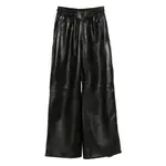 [R13] R13 Leather Side-zip Trousers S BLACK