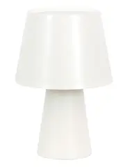 Harris 1 Light Table Lamp in White with Glass Diffuser