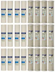 12 Sets of Sediment and CTO 2.5"x10" (3 Year) for Dual Stage Whole House Filter
