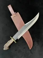 Handmade Carbon Steel Rambo Bowie Knife Full Tang For Hunting Camping & Hiking