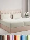 Split King Size 5 Piece Sheet Set - Breathable & Cooling Bed Sheets Set - Hotel