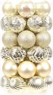 41-Pack Christmas Ball Ornaments with Strings, 60mm/2.36-Inch Medium Size Bau...