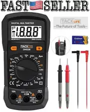 TACKLIFE Multimeter Electrical Tester 2000 Counts Manual-Ranging Amp Volt Meter