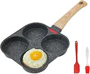 Qiliwiki Four-Hole Egg Frying Pan - Nonstick Egg Pan and Omelette Pan with Hanging Hole Design for Easy Cleaning and Cooking Delicious Breakfasts! Perfect for Fried Eggs and Pancakes.