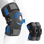 Hinged Knee Brace for Men and Women, Knee Brace with Side Stabilizers,Knee Compression Sleeves and Stability Straps for ACL,LCL,Arthritis (1 Pack-Szie M)