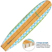 Noosa Malibu Woodgrain Surfboard - 7 Foot