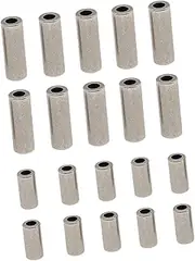 ＫＬＫＣＭＳ 20Pcs Fishing Crimp Sleeves Single Barrel Versatile Use Fishing Line Rigging Tackle Crimping Sleeve Tubes for Nylon Lines