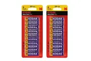 AA Kodak 40 Pack Heavy Duty Zinc 1.5V Low Drain Batteries
