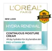 L'Oreal Paris Hydra-Renewal Continuous Moisturizer Dry and Sensitive Skin 1.7 oz