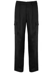 Paige Malika Satin Cargo Trousers - Black - 12 (UK16 / XL) 12 (UK16 / XL)