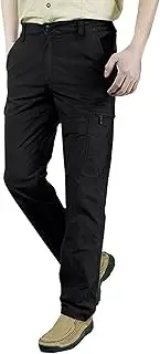 [Generic] Men Cargo Pants with Pockets Big and Tall Pocket Outdoor Sports Hiking Loose Breathable Cargo Pants Man Pants