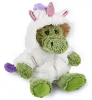 DolliBu Sitting Alligator Unicorn Plush Stuffed Animal Toy Moosecorn, 8 Inch