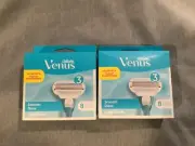 2 Boxes Gillette Venus Smooth Razor Refill Cartridges 16 Total Value Pack