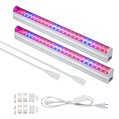 LED Grow Light, 2pcs T5 Tube SMD2835 High Brightness Red Blue Spectrum Plant ...