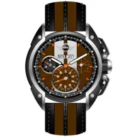 在飛比找Yahoo奇摩購物中心優惠-MINI Swiss Watches 石英錶 45mm 咖啡