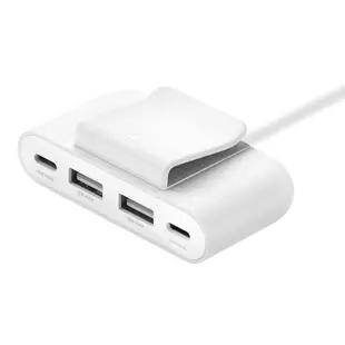 Belkin BoostCharge 4孔電源擴充器-2M(黑/白) USB-A與USB-C BUZ001bt2M