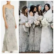 NEW AIDAN MATOX Silver Beaded Sequin Embellished V Neck Maxi Gown Dress Size 10