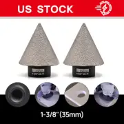 2 x 35mm Diamond Chamfer Finger Milling Bit 1-3/8" Core Hole Cutter Countersink