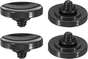 uxcell Camera Shutter Button, 4 Pack Soft Shutter Release Button Pure Copper Camera Button Concave suitable for Nikon for Fujifilm for Leica DSLR/SLR Camera, Black
