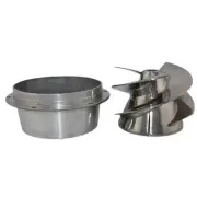 156MM Outboard Jet Impeller 1737+Wear Ring 1521 Fit Yamaha AJ 40x Mercury AK 43