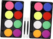 TOVINANNA 8 Colors Oil-Based Face Paint Palette for Boys and Girls Party Theatrical Body Paint Set Easy Clean Artistic Supplies