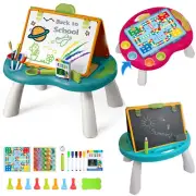 Kids 4 in 1 Art Easel Double Sided Whiteboard Chalkboard Boad Game & Accessories