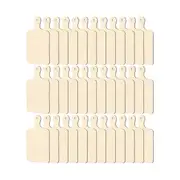 36 Pcs Wooden Mini Cutting Board with Handle Unfinished Wood Craft Mini Charcuterie Boards Paddle B wood color