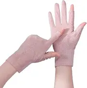 [LEIXIUSM] Ice Silk Gloves Women's Thin Driving Riding Lace Fingerless Elastic Lace Protective Gloves Spring and Autumn