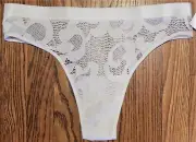 MIMI HOLLIDAY ORIGINAL BRAND NEW SEXY AUTHENTIC WHITE PANTIES Size L (LARGE) NWT