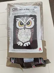 Columbia-Minerva ERICA’S OWL Latch Hook Rug Wall Hanging Kit 27”x38” VTG 1978