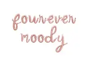 FOUREVER MOODY Cursive Letter Balloon Banner - 4th Birthday Party Decorations