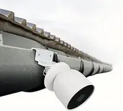 Wasserstein Weatherproof Gutter Mount Compatible with Google Nest Cam (Battery) (White) - Flexible Mounting for Nest Cam