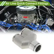 Push to Connect Air Fittings 5/8" Y Type Air Line Quick Connector Silver Tone