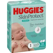 Huggies Newborn Nappies Size 1 (up to 5kg) 54 pack