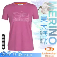 在飛比找蝦皮商城優惠-【紐西蘭 Icebreaker】女款 羊毛 圓領短袖排汗衣C