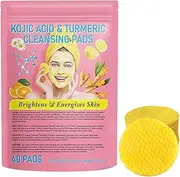 Turmeric Face Scrub Pads for Deep Cleansing and Oil Control, Pack of 80