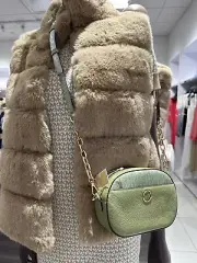 Michael Kors Jet Set Glam Small Front Pocket Oval Crossbody - Light Sage